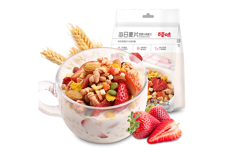 BAICAOWEI BERRY ASSORTED OATMEAL 210G